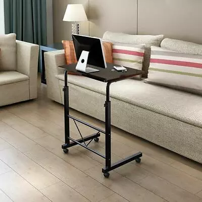 New Laptop Table Stand Mobile Computer Desk Rolling Adjustable 26.7  To 38  H • $27.49