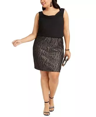 BCX Dress Black Lace-Skirt Sheath Plus Sz 2X NEW NWOT 535 • $30