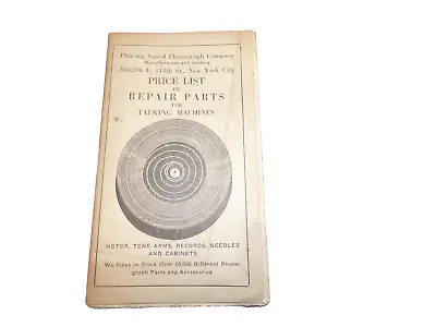 Victor Columbia Disc Phonograph Early Parts Catalog • $40