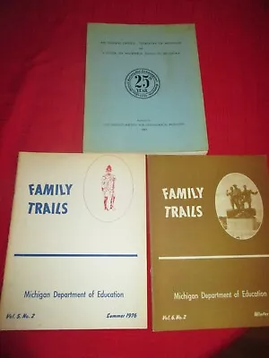 3 Genealogy Booklets (michigan) 1961 - 1976 - 1979 • $20