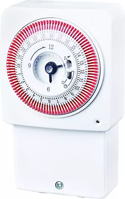 Masterplug Energy Saving 24-Hour Immersion Heater Segment Timer Whitered • £11.69