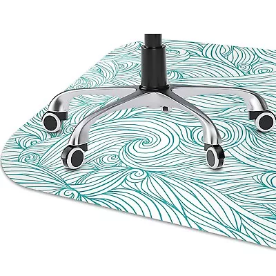 £54.95 • Buy Chair Mat Pad Floor Hardwood Protector Under Desk PVC Vintage Waves 100x70