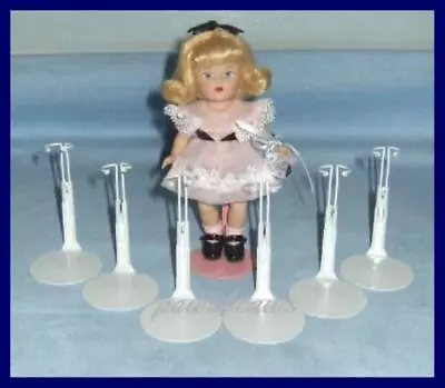 6 WHITE 1101 Kaiser Miniature Doll Stands Fit 5.5 Inch Tall Mini Ginny • $16.99