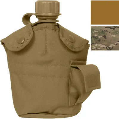 Tactical Canteen Cover 1 Qt MOLLE Compatible Army Military Camping Travel • $10.99