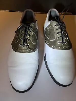 Footjoy Dryjoy Classics Mens Leather Golf Shoes Size 10.5M J3W 53764-used • $40