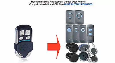 £14.95 • Buy 1 X GARADOR HORMANN BLUE BUTTON REMOTE CONTROL KEY FOB FOR 868MHz HS REMOTE FOBS