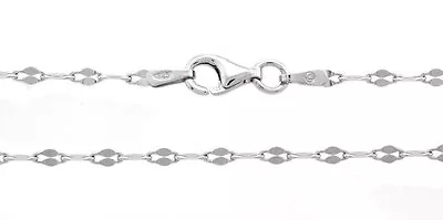 Sterling Silver Twisted Mirror Light Fancy Chain Necklace • $15.95