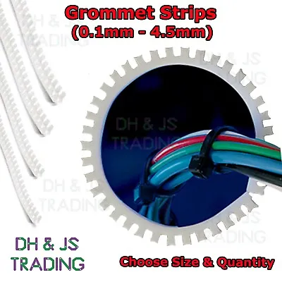 Flexible Grommet Strip Panel Serrated Edging Protection Electrical Cable Run • £17.99