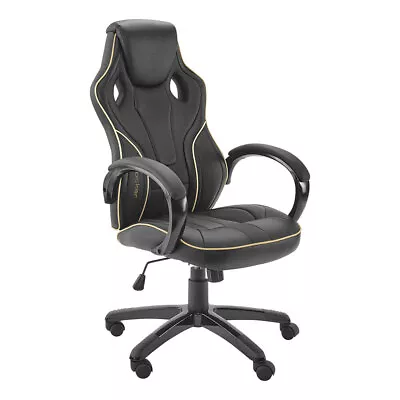 X Rocker Maverick Ergonomic Junior Gaming Office Chair W/Lumbar Support BLK/GLD • $292