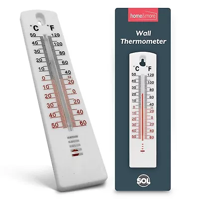 2 WALL THERMOMETER Indoor Outdoor Home Room Office Garden Greenhouse Temperature • £3.49