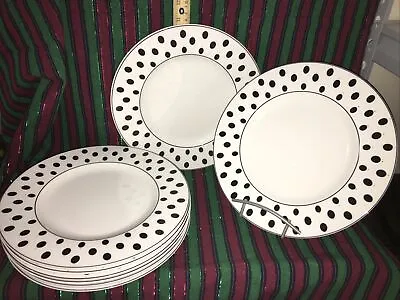 Villeroy & Boch WONDERFUL WORLD TIMBUKTU: DINNER PLATE VG Condition Black White • $38.88