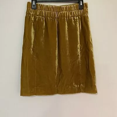 J. Crew Vintage Gold Velvet Skirt • $40