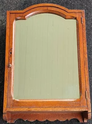 Antique Hand Made Oak Medicine Cabinet W/ Beveled Glass Mirror Circa 1910  • $349.99