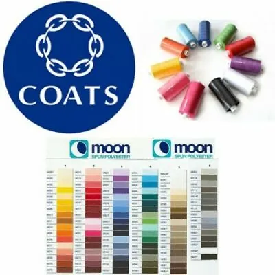 £1.25 • Buy Moon Thread Coats Polyester 1000 Yard Sewing Machine, 189 Colours