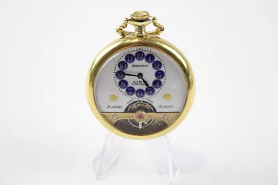 £102 • Buy HEBDOMAS LIMIT Men's Vintage Open Face Gold Tone POCKET WATCH Hand-wind WORKING