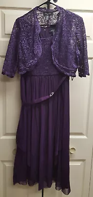 R & M Richards Petite Purple Dress Size 12P • $25