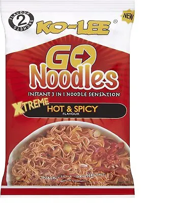 Ko-Lee Xtreme Hot & Spicy Go Instant Noodles Red 85 G Pack Of 24 • £12.89