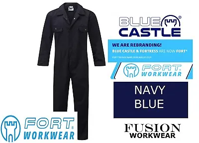 £19.50 • Buy Navy Coverall.high Quality.blue Castle. Fort 318,overall,boiler Suit, Work,s-xxl