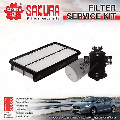 Sakura Oil Air Fuel Filter Service Kit For Holden Nova LF 1.6L 1.8L Petrol 4Cyl • $49.24