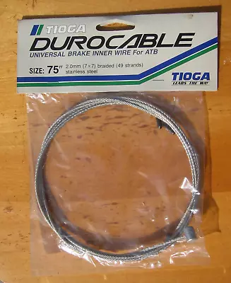 Tioga Durocable Universal Braided Brake Cable Inner Wire Stainless 2mm - ATB BMX • $14.55