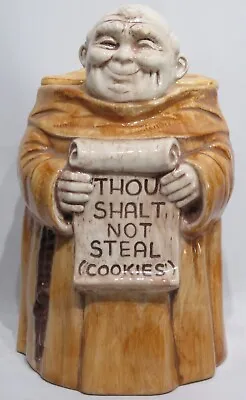 Cookie Jar 12  Treasure Craft Friar Monk   Thou Shalt Not Steal (Cookies)  • $60