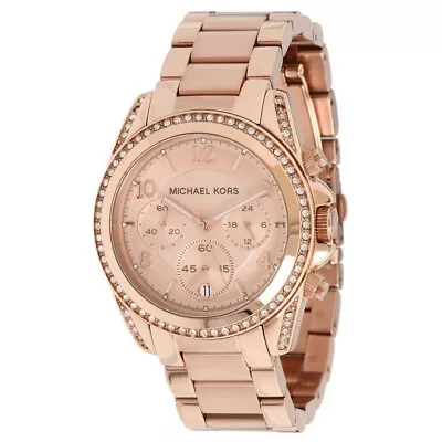 Michael Kors Ladies Watch Mk5263 Blair Rose Gold / Beautiful!! 7.5'' • $45