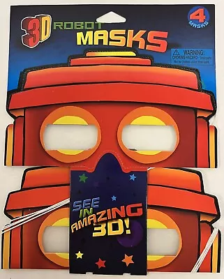 Party Bots Toy 3D Robot Space Boys Kids Birthday Party Favor Paper Masks • $9.77