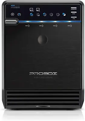 $172.99 • Buy PROBOX 4 Bay 3.5” SATA Hard Drive Enclosure – USB 3.0 & ESATA Support 18TB HDD (