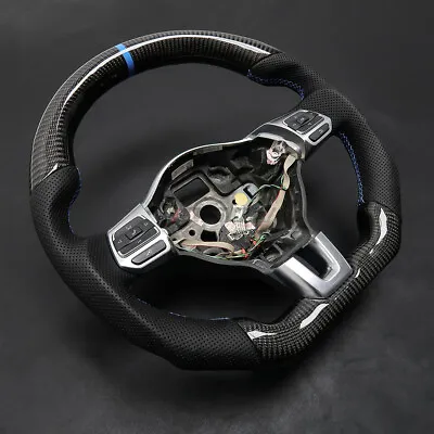 Carbon Fiber Steering Wheel Cover For VW Golf 6 GTI GTD R MK6 Jetta GLI Scirocco • $568.50