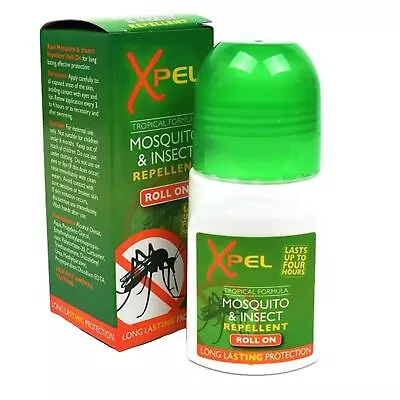 Mosquito & Insect Repellent Roll On 75ml 4 Hour Protection XPEL • £1.99