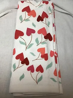 Martha Stewart Kitchen Dish Towels (3) Pink Blue Hearts Red 100% Cotton Nwt • $18.99