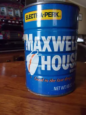 Vintage Maxwell House 16 Oz. Electra-Perk Coffee Can • $6