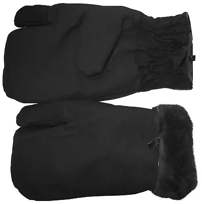 Russian Sheepskin Lambskin Fur Winter Mittens. Lobster Claw. Made In USSR. Warm! • $34.95