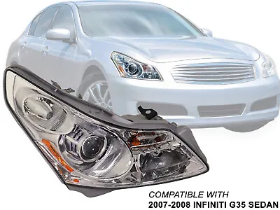 Fits Xenon Headlight 2007 2008 Infiniti G35 Sedan Passenger Right Side IN2503137 • $304.61