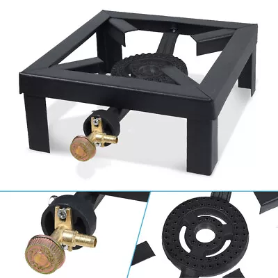 £20 • Buy Large Single Propane Gas Boiling Ring Burner Outdoor Camping Stove BBQ Cast Iron