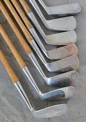 Ladies 8 Antique Hickory Shaft MacGregor Duralite Irons Golf Clubs Excellent! • $250