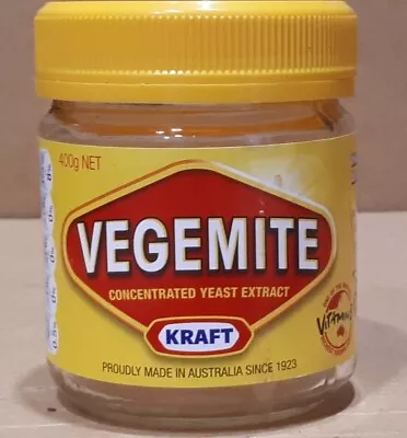 Vintage Kraft Vegemite 400g Jar Proudly Made In Australia Since 1923 • $24.99