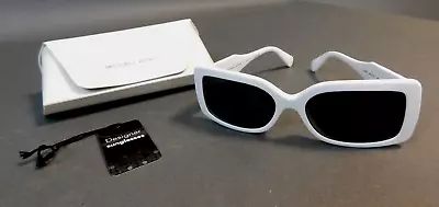 Michael Kors Sunglasses Women MK 2165 Corfu White Frame Dark Grey Lens KL/JE • £39.99