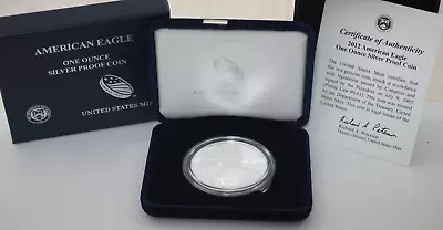 2012 American Eagle Silver Proof Dollar - BOX + COA! - FREE SHIPPING! • $59