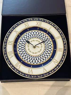 Lomonosov Imperial Porcelain Factory Decorative Wall Clock Cobalt Net • £41