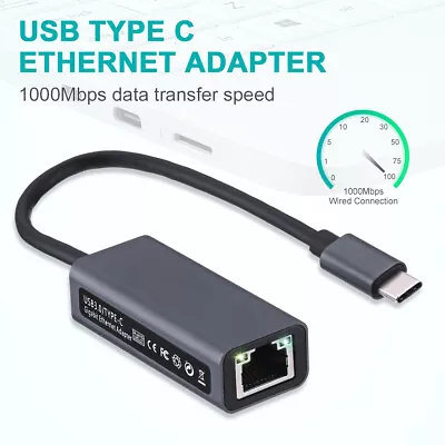 $9.99 • Buy USB C To Ethernet Adapter RJ45 Wired Network Convert Adapter 1000 Mbps Macbook