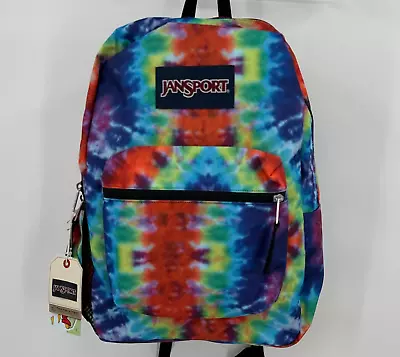 Jansport Cross Town Backpack In Hippie Days Tie Dye Girls School Fits 15  Laptop • $24.95