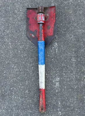 US Army Shovel Patriotic Paint Americana Vintage WW2 Red White Blue Folk Art • $85