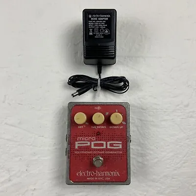 Electro Harmonix Micro Pog Polyphonic Octave Generator Effects Pedal W/ Power • $189.92