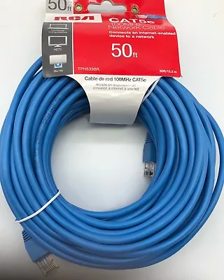 Network Ethernet Cable 50 FT RCA CAT 5e NEW  • $10
