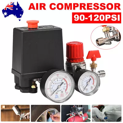 240V Air Compressor Pressure Switch 120 PSI Gate Valve Gauge Manifold Regulator • $26.25