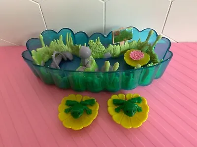 Vintage Kenner 1994 Littlest Pet Shop - Jump 'n Splash Frogs With Lily Pond #2 • $39.95