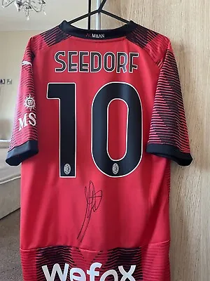 Clarence Seedorf Signed AC Milan Shirt With COA And Photo Proof • £130