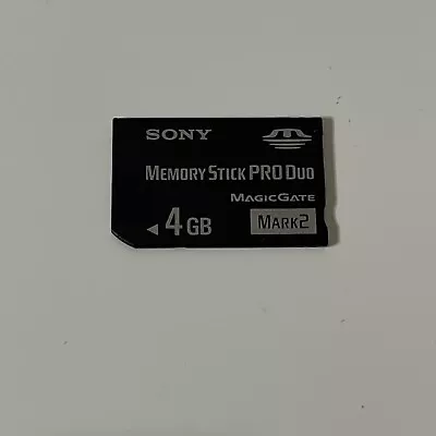 Genuine Sony 4GB Sony PSP Memory Stick Pro Duo Mark 2 Memory Card Cybershot • $26.99