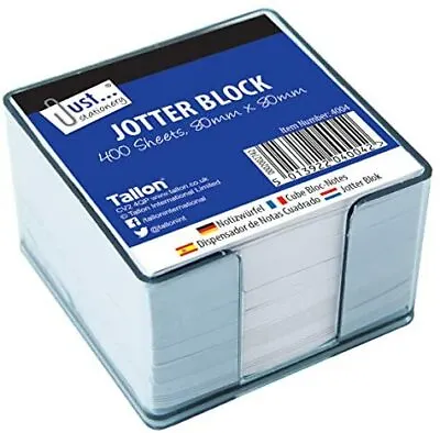 UK 400 Sheet Jotter Block In Jotter Block 400 Sheets In Plastic Cas High Qualit • £4.29